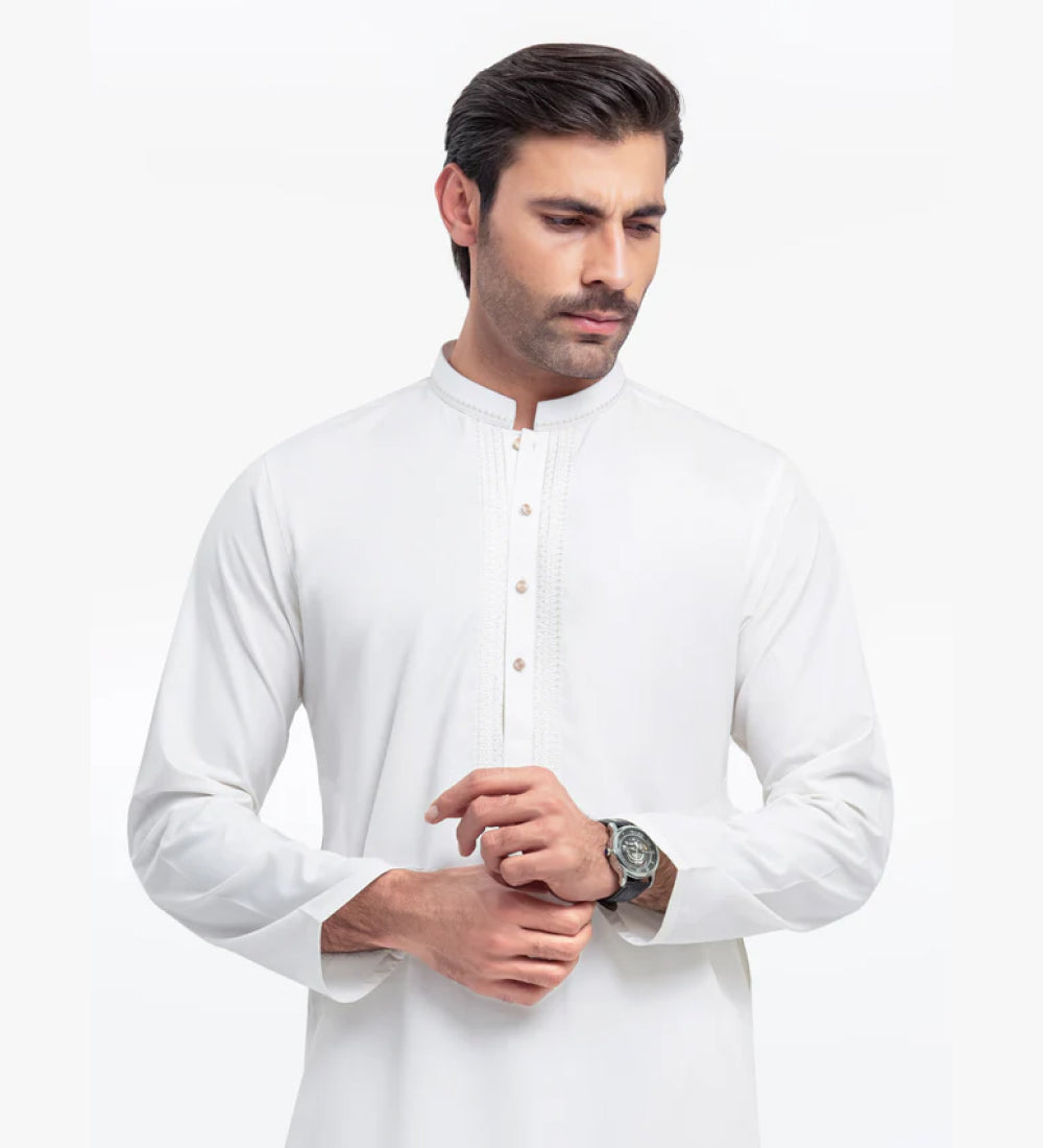 Men's Off White Kurta Pajama 
