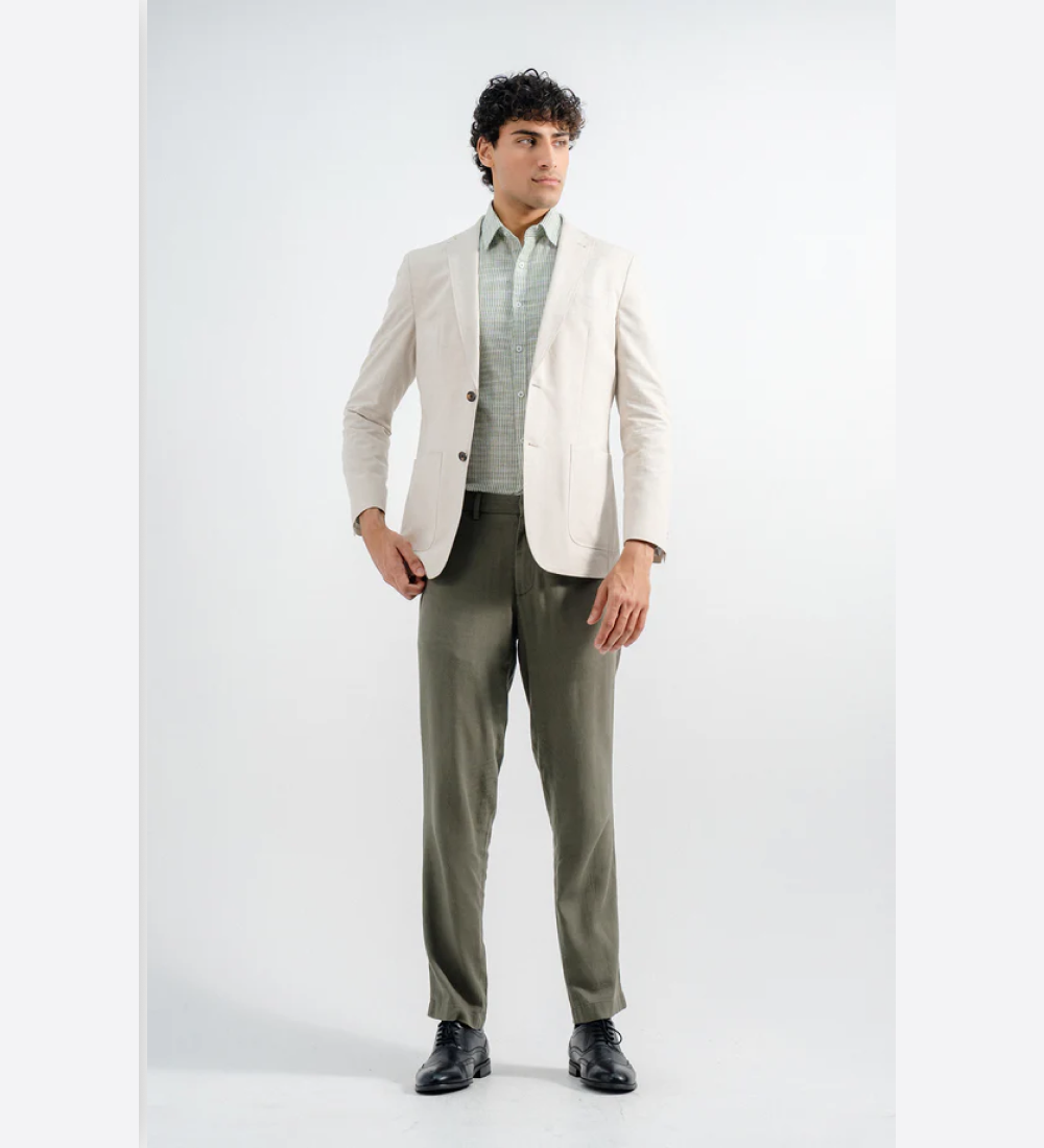 LINEN BLAZER -  BEIGE