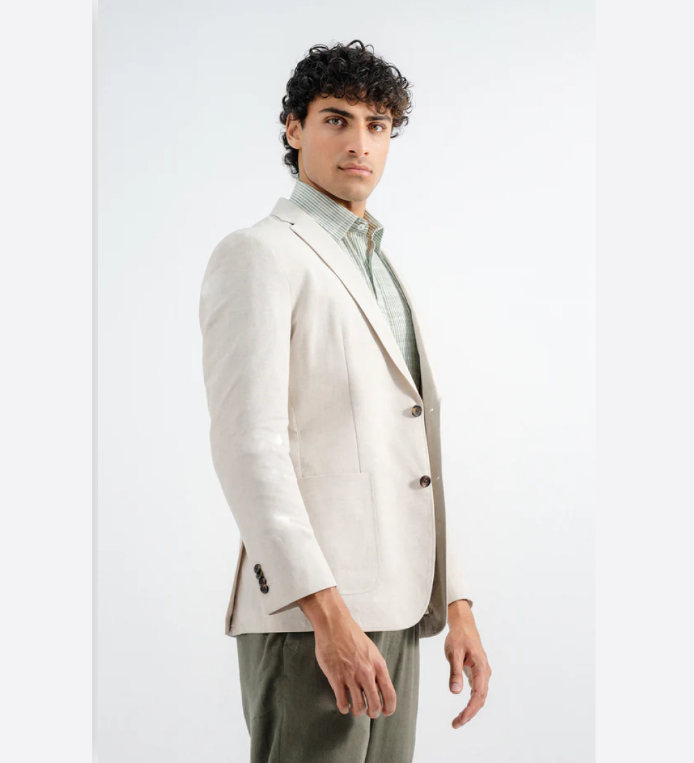 LINEN BLAZER -  BEIGE