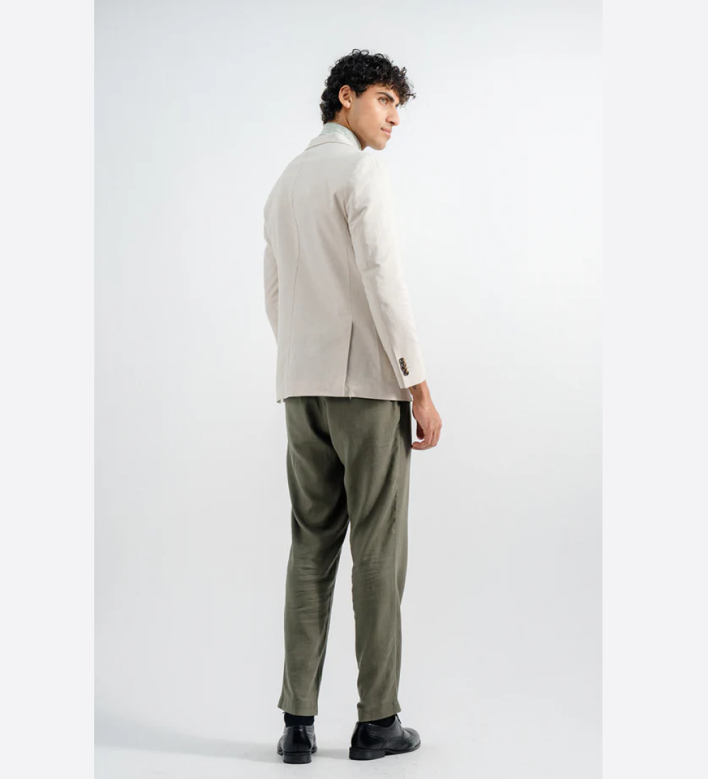 LINEN BLAZER -  BEIGE