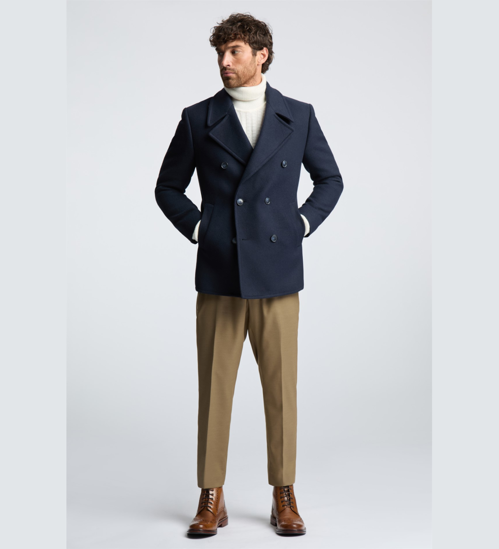 Slim Fit Navy Peacoat