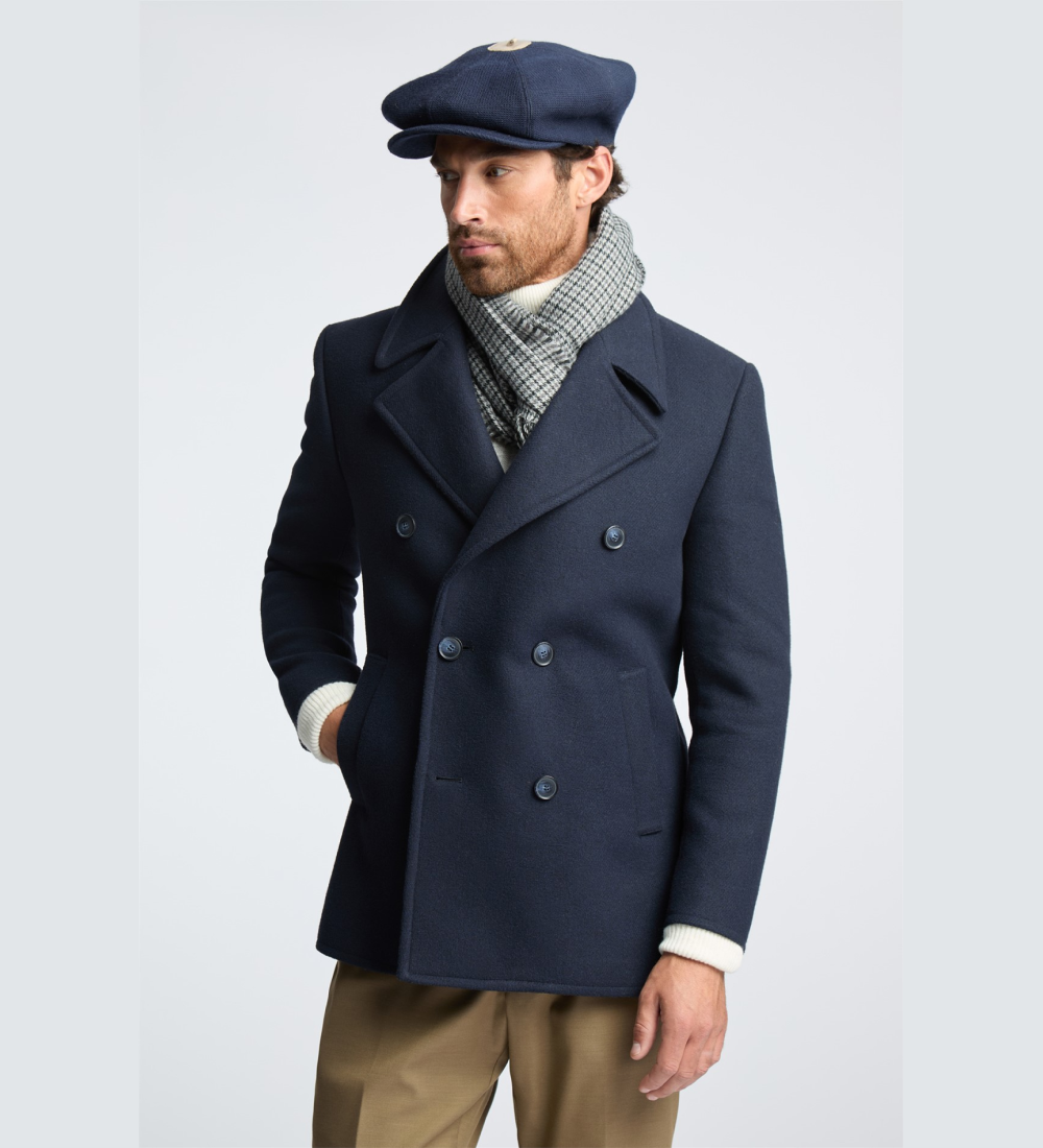 Slim Fit Navy Peacoat