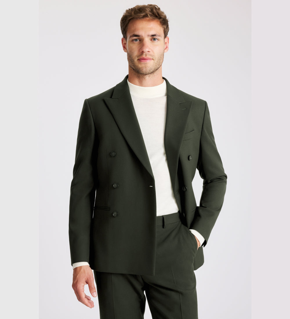 Slim Fit Khaki Flannel Suit