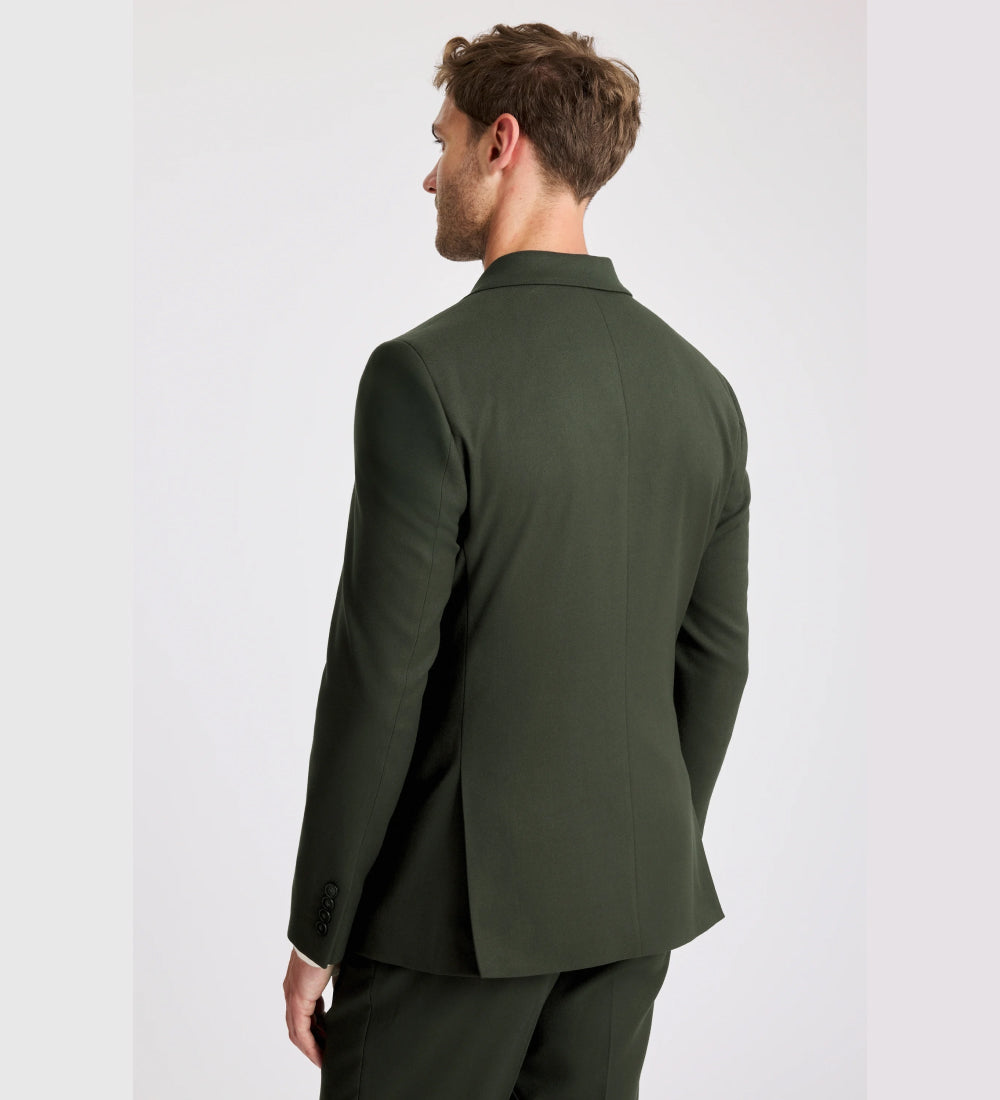 Slim Fit Khaki Flannel Suit