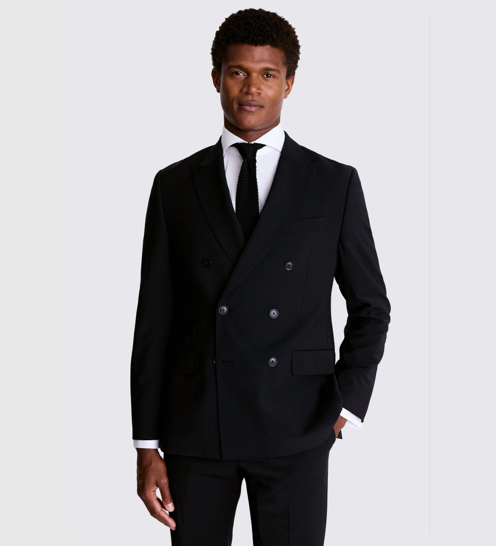 Tailored Fit Black Performance Suit