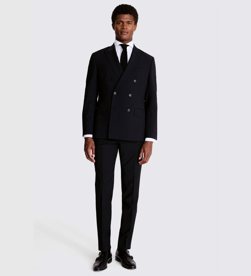 Tailored Fit Black Performance Suit