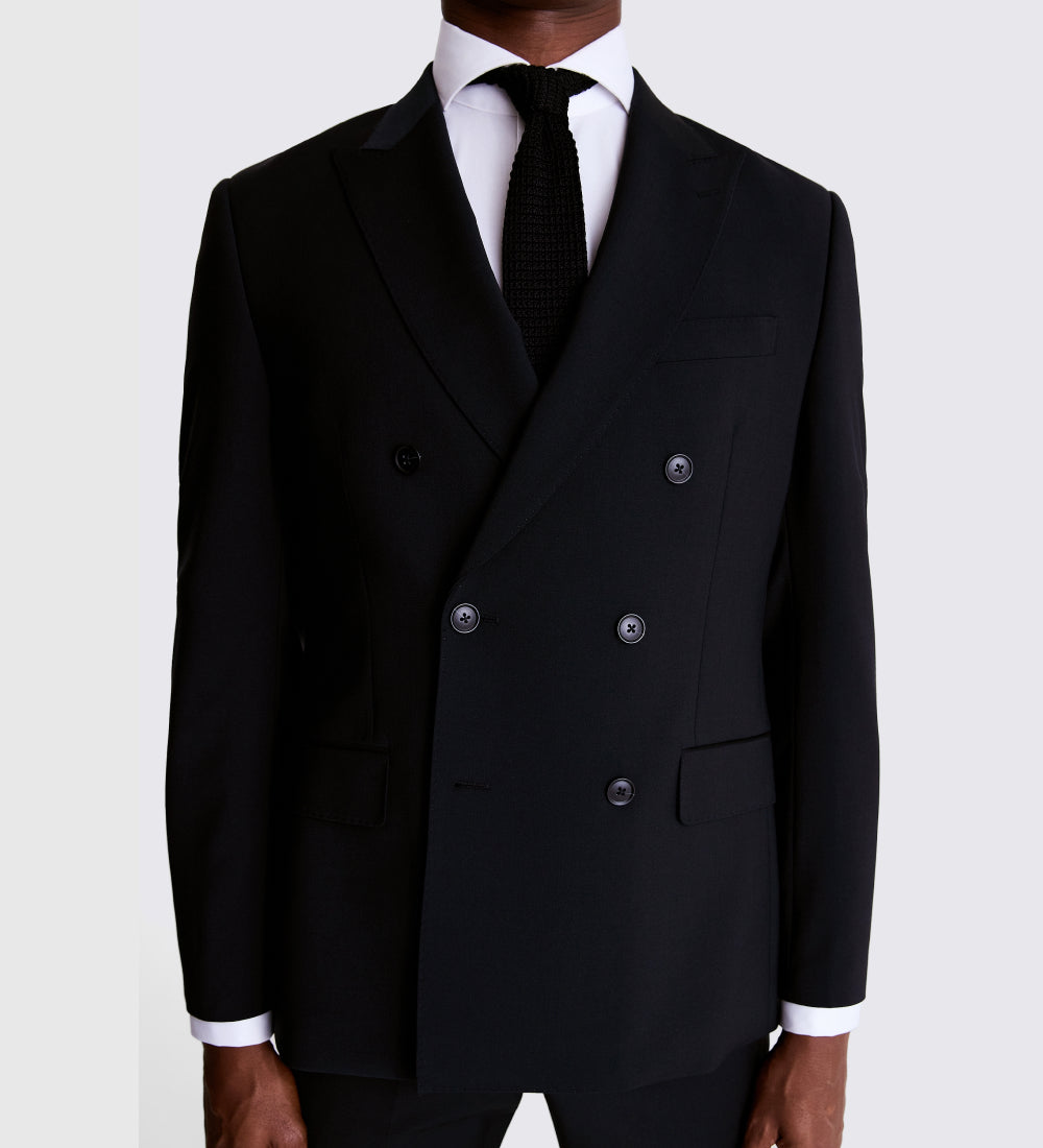 Tailored Fit Black Performance Suit