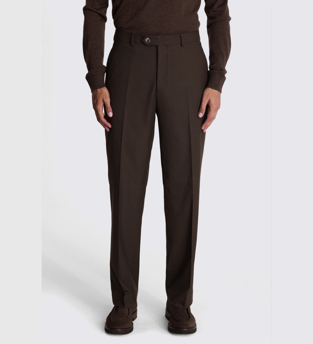 Relaxed Fit Chestnut Flannel Suit
