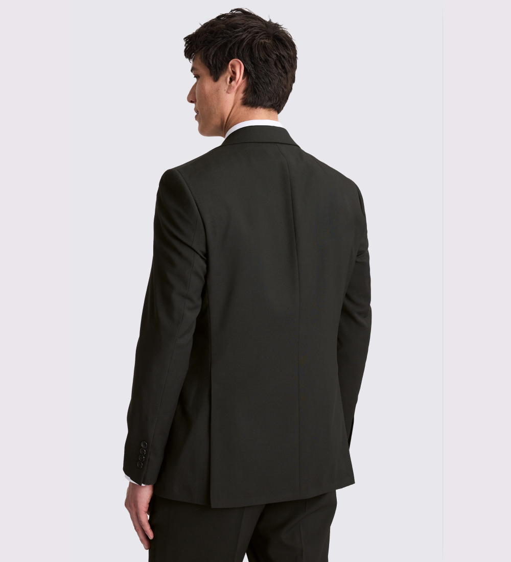 Regular Fit Black Stretch Suit