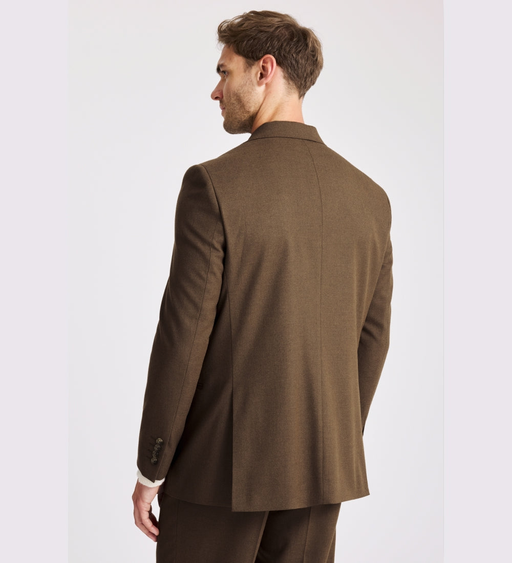 Relaxed Fit Chestnut Flannel Suit