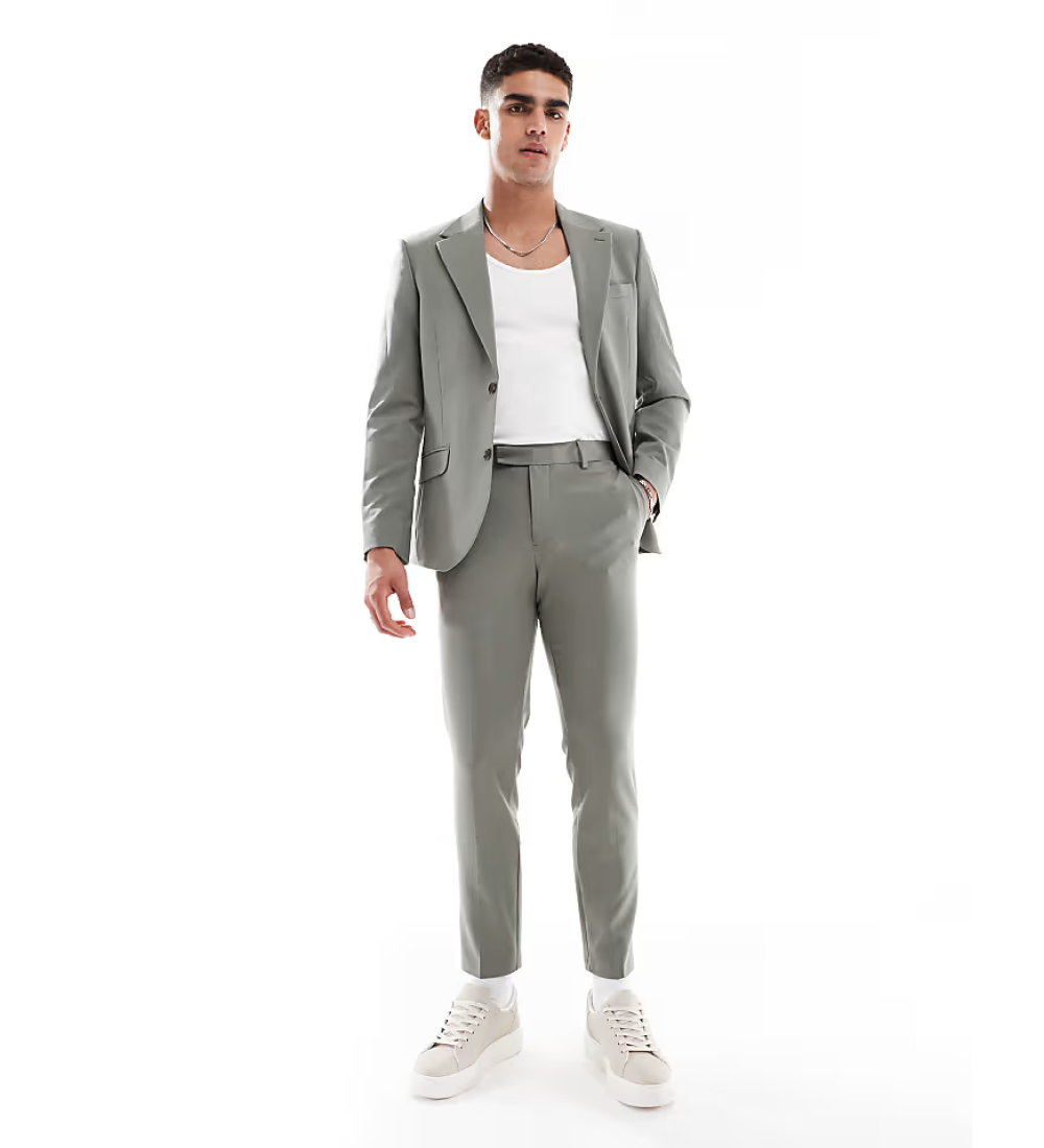 Glamour Suiting suit set in heathered green