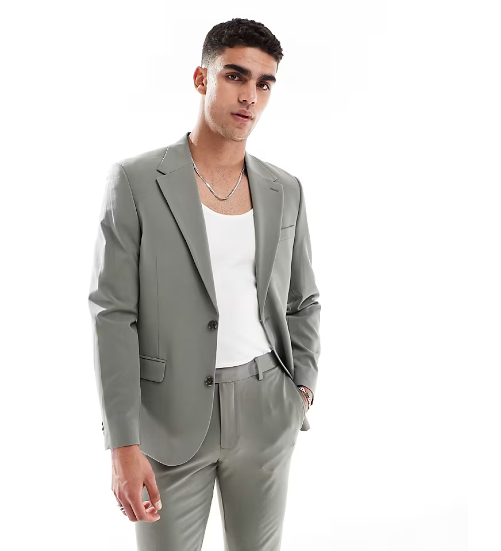 Glamour Suiting suit set in heathered green