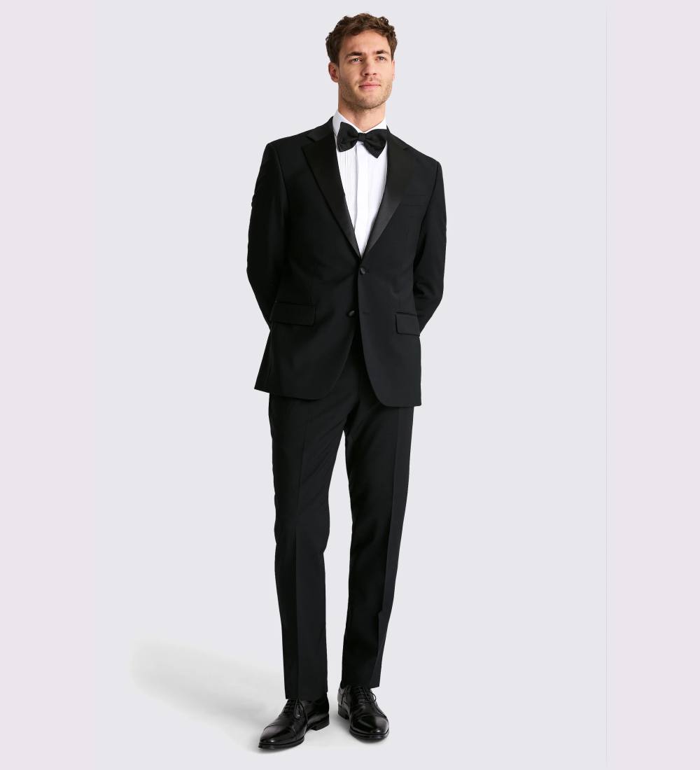 Tailored Fit Black Notch Lapel Tuxedo