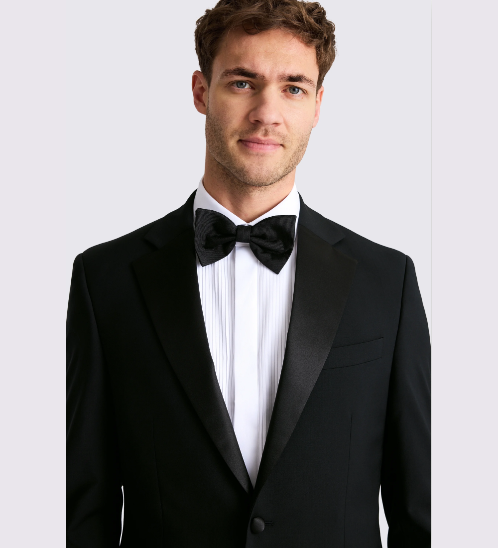 Tailored Fit Black Notch Lapel Tuxedo