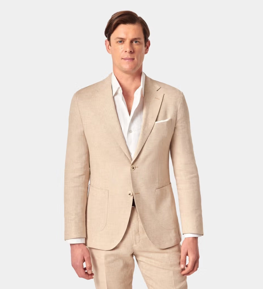 Slim Fit Beige Suit