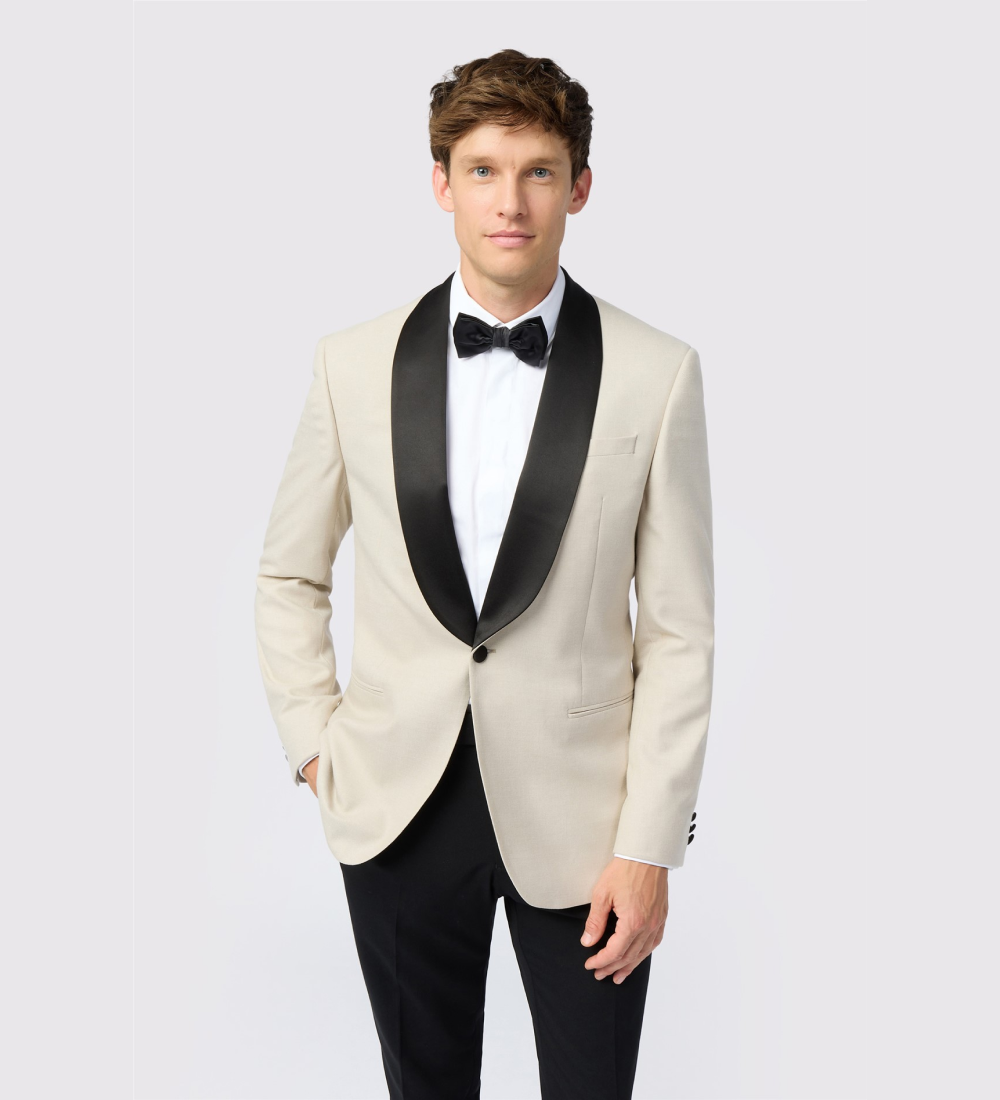 Slim Fit Ecru Dresswear Suit