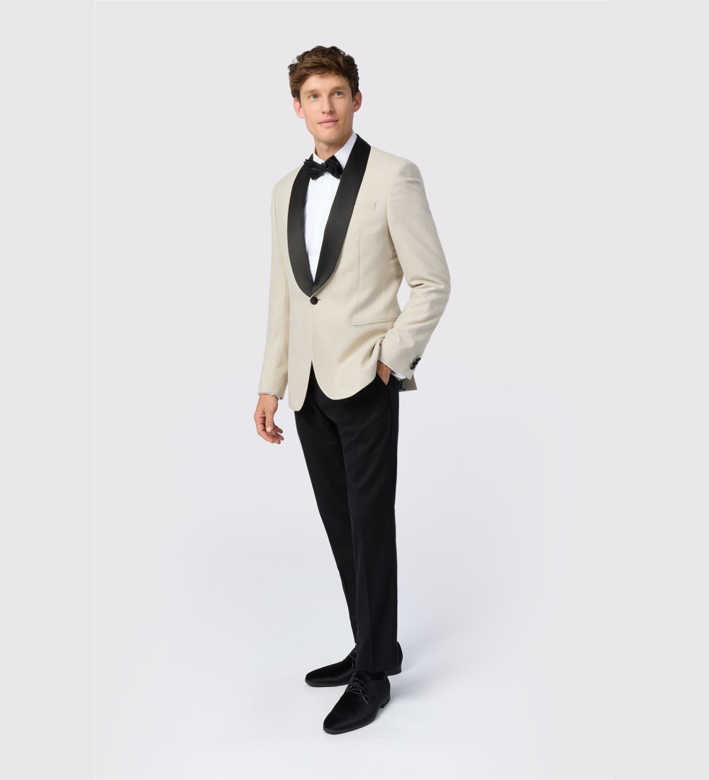 Slim Fit Ecru Dresswear Suit