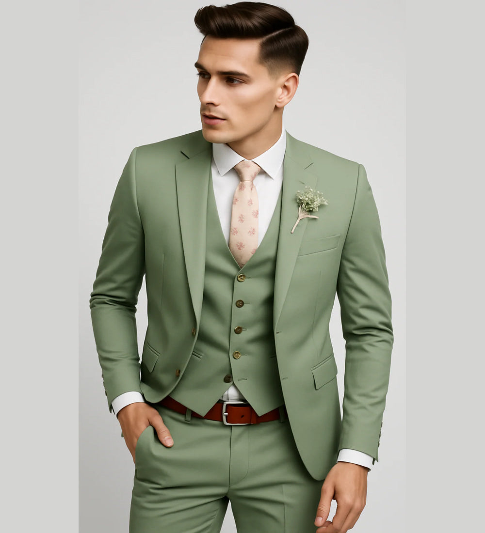 SAGE GREEN SUIT 3-PIECE