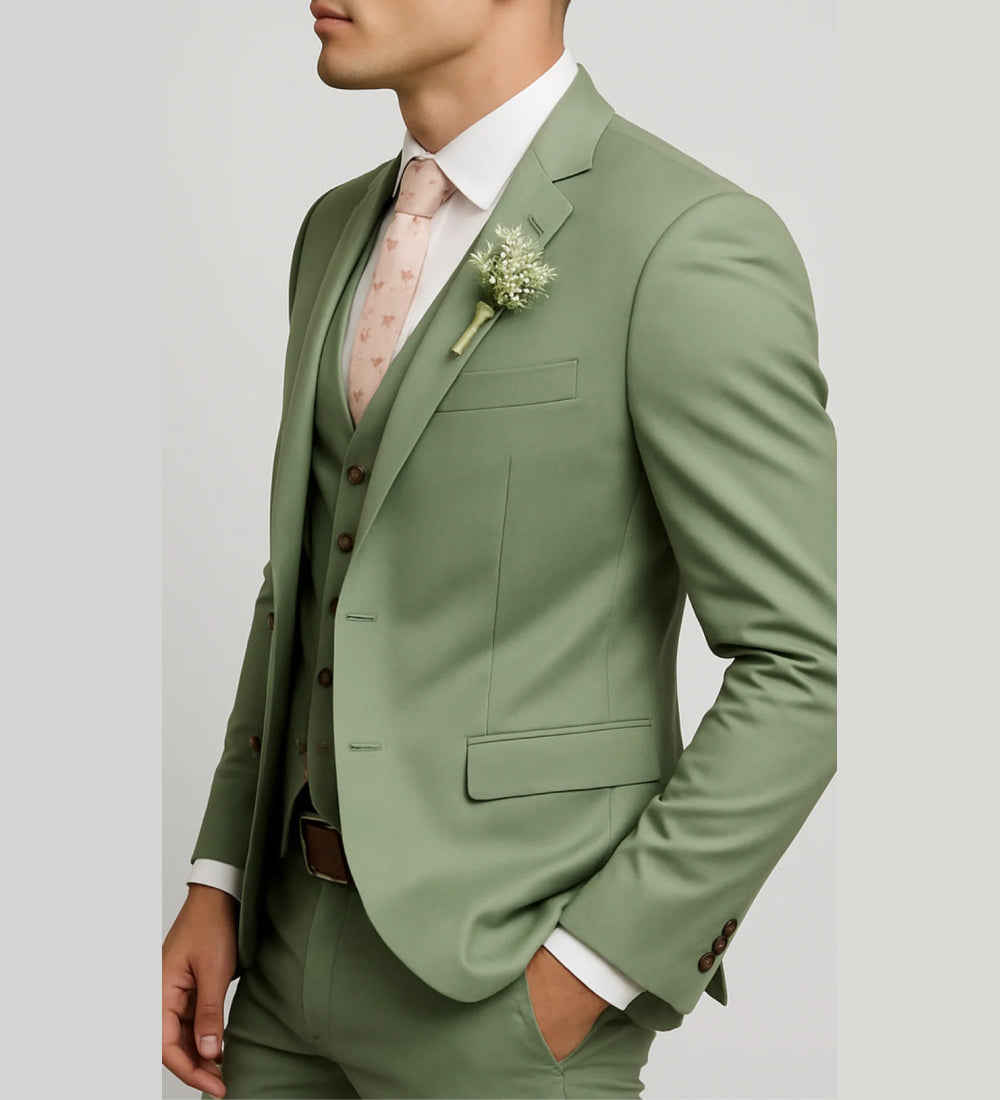 SAGE GREEN SUIT 3-PIECE