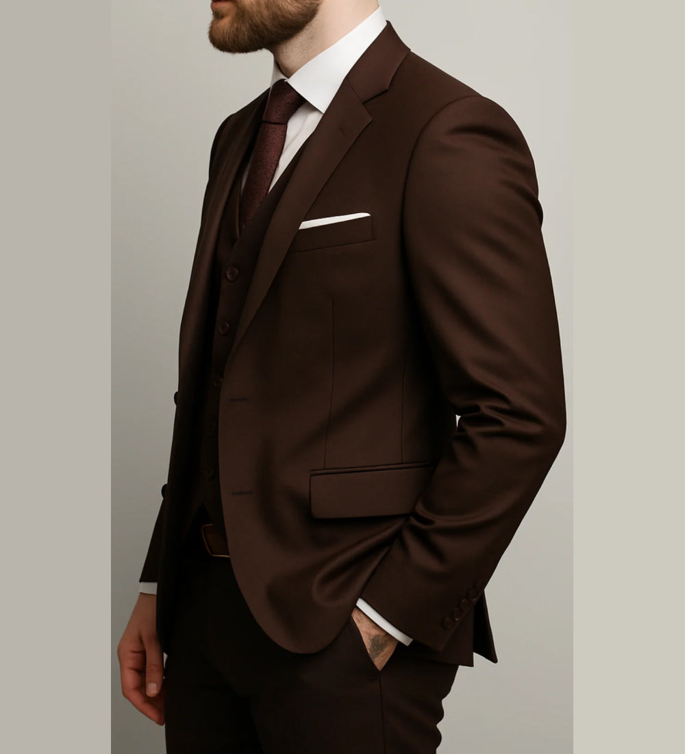DARK BROWN SUIT 3-PIECE