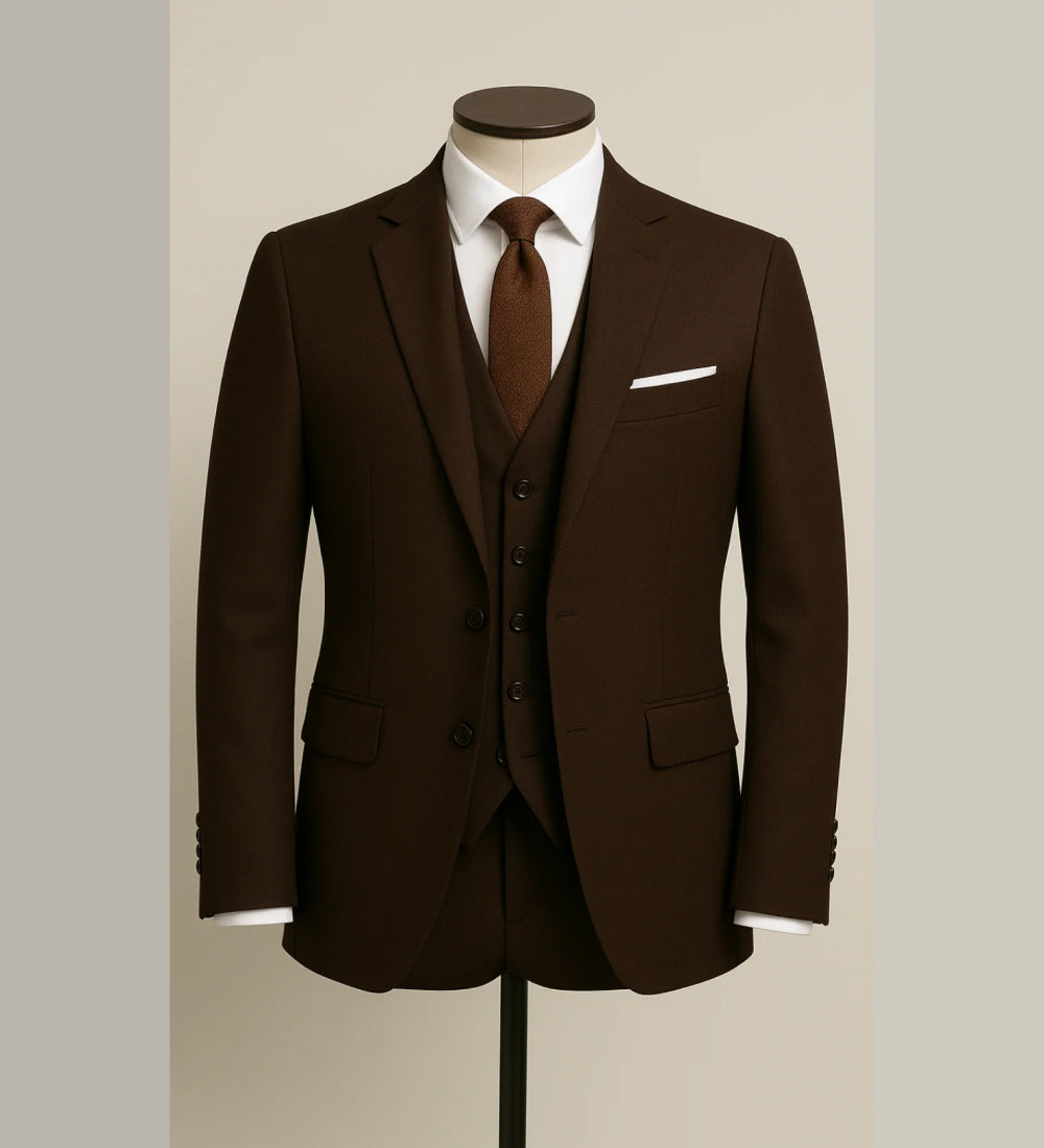 DARK BROWN SUIT 3-PIECE