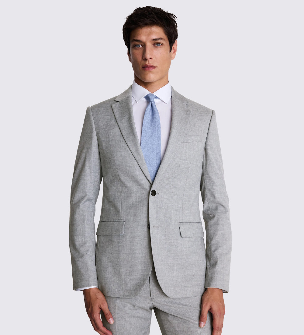 Slim Fit Grey Stretch Suit