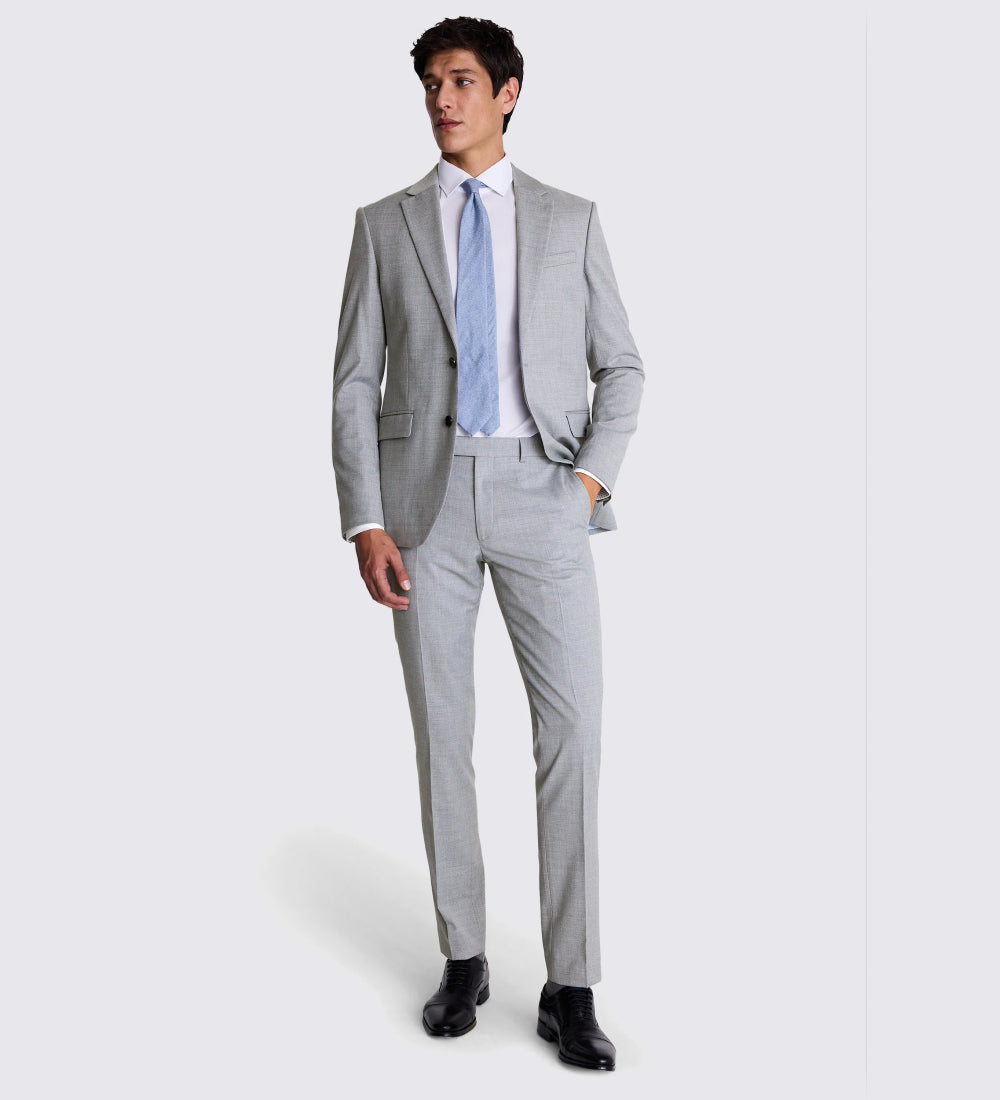Slim Fit Grey Stretch Suit
