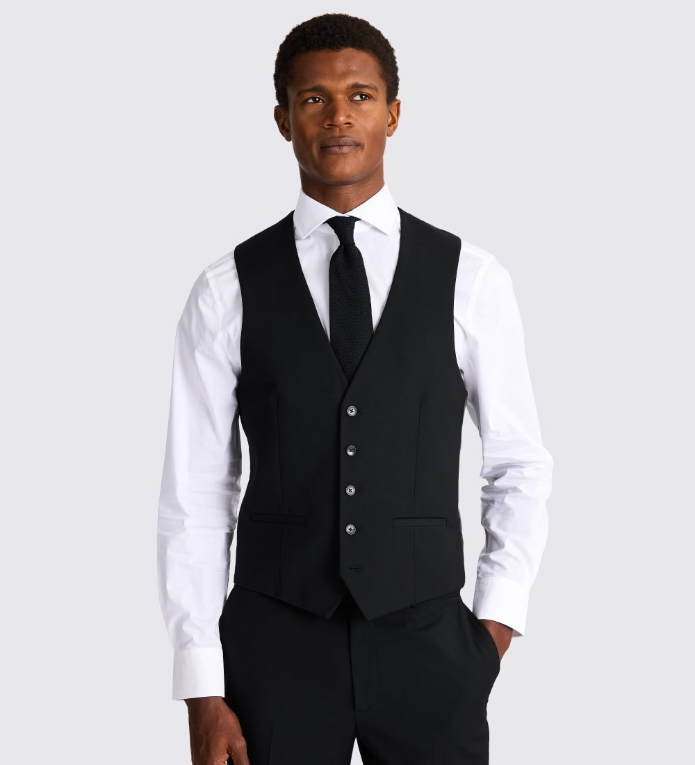 Slim Fit Black Stretch Suit