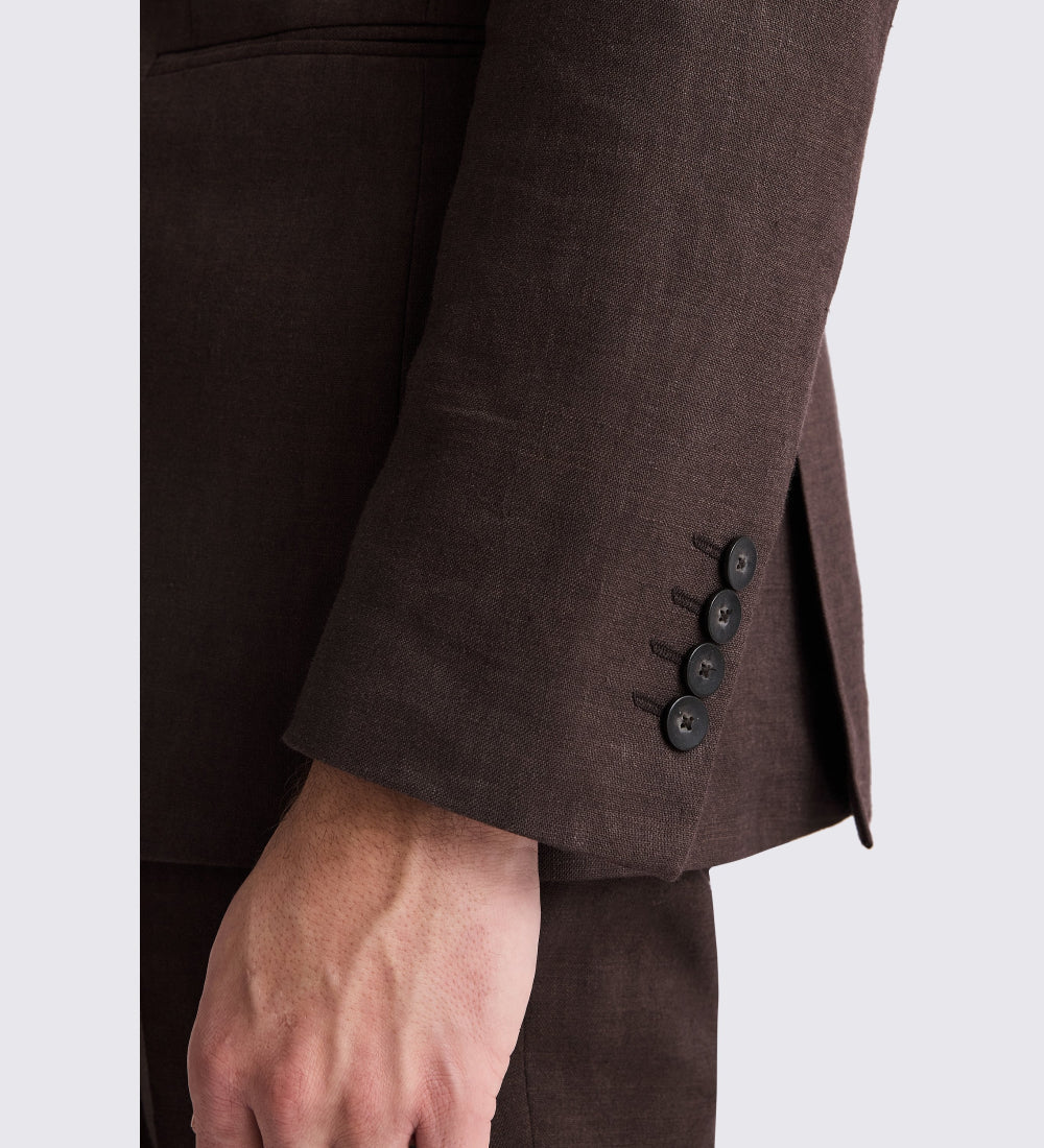 Regular Fit Brown 3PC Suit