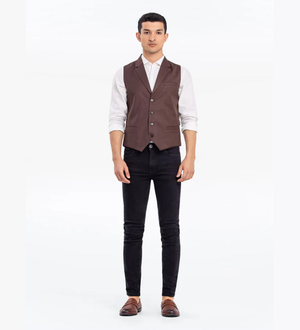 Men's Brown Waist Coat