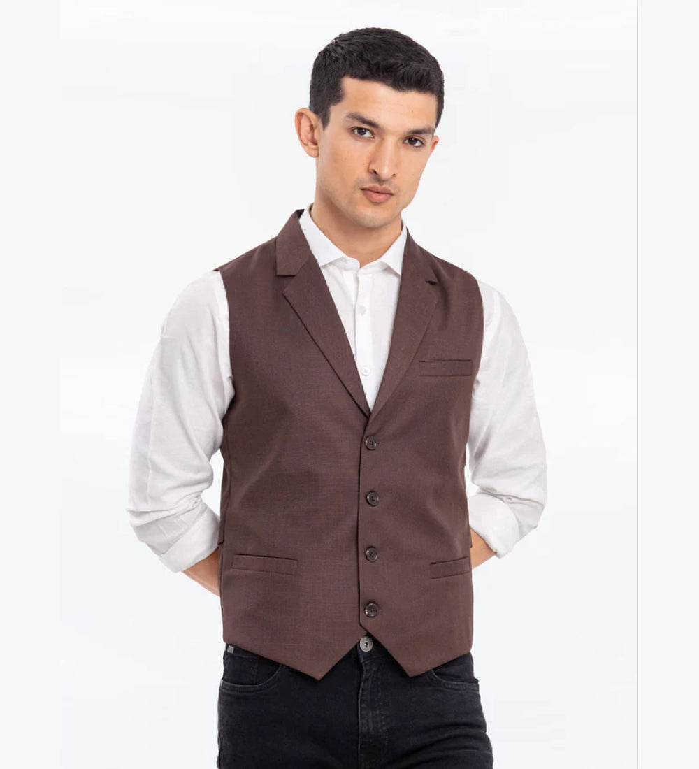 Men's Brown Waist Coat