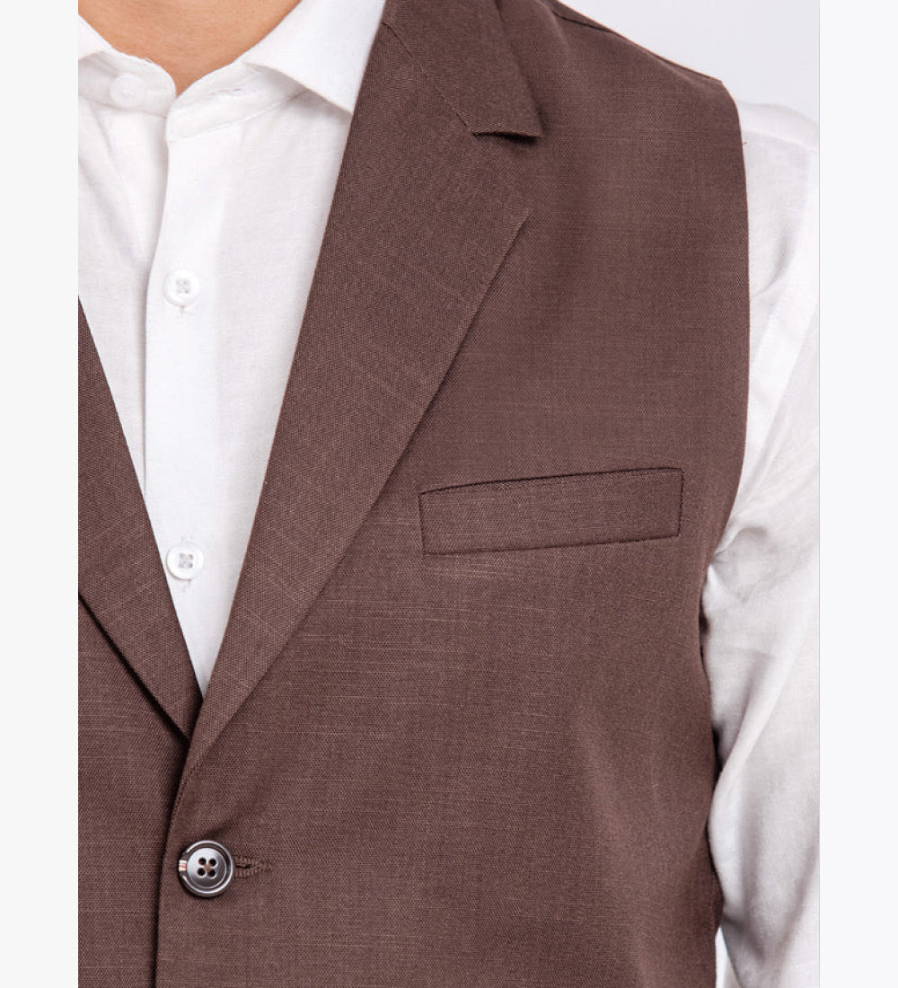 Men's Brown Waist Coat
