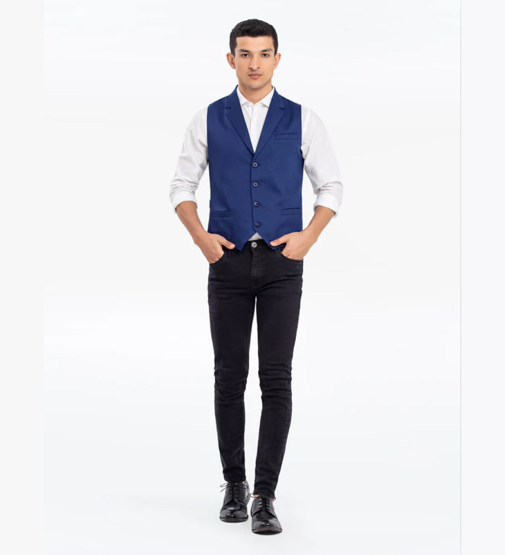 Men's Navy Blue Waist Coat