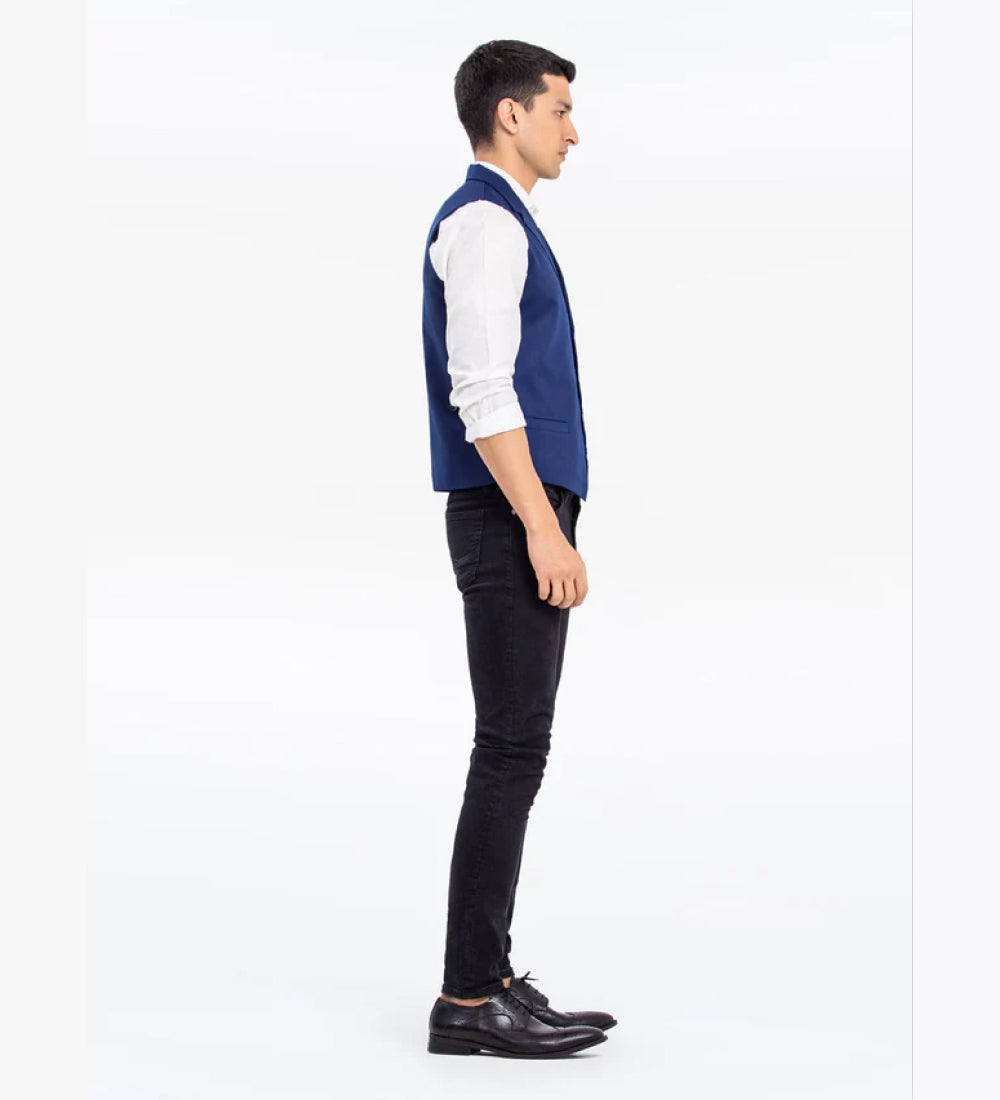 Men's Navy Blue Waist Coat