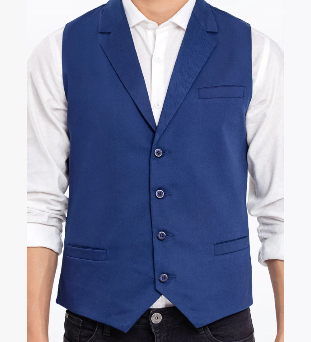 Men's Navy Blue Waist Coat