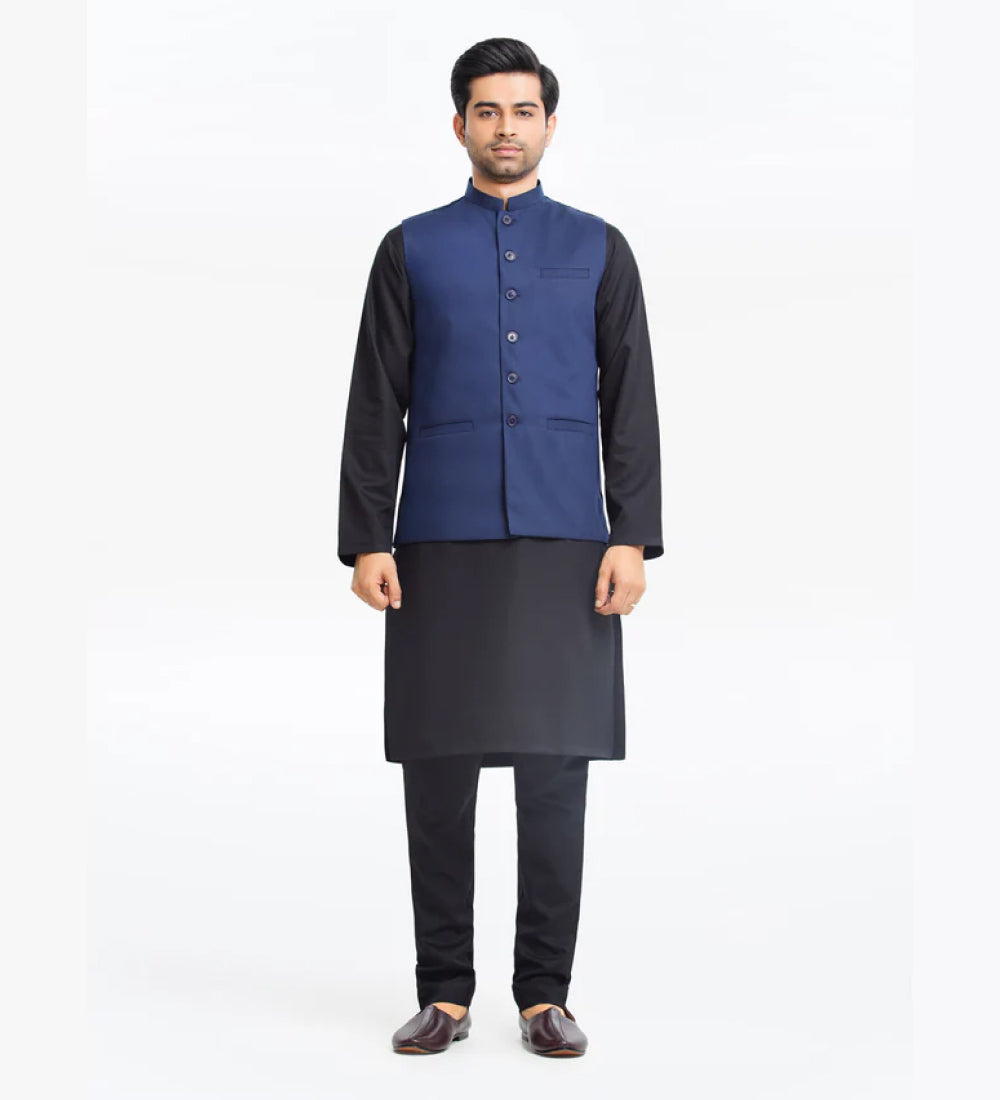 Men's Navy Blue Waist Coat