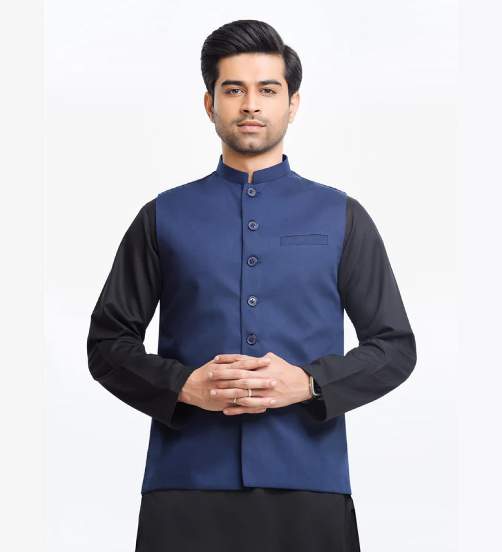 Men's Navy Blue Waist Coat