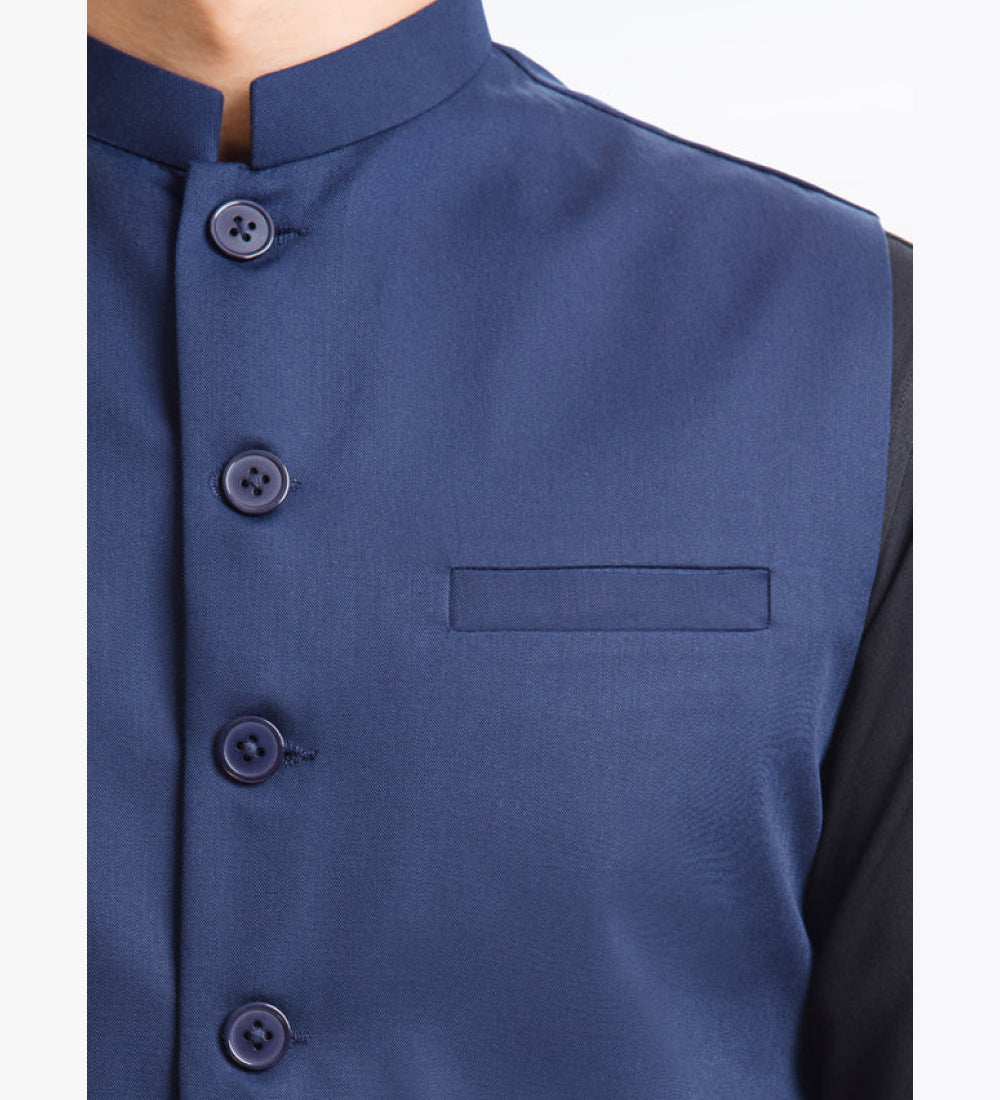 Men's Navy Blue Waist Coat