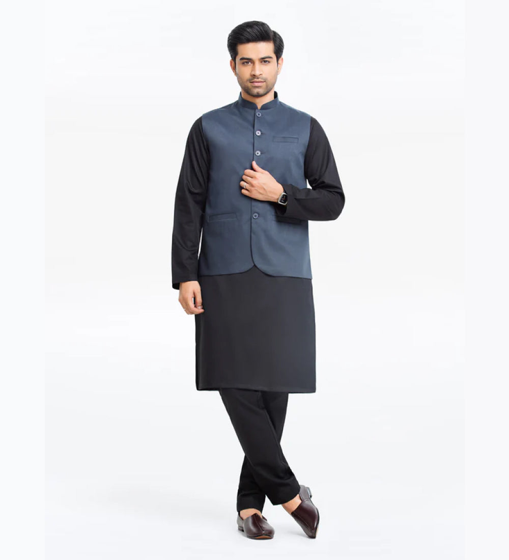 Men's Navy Blue Waist Coat