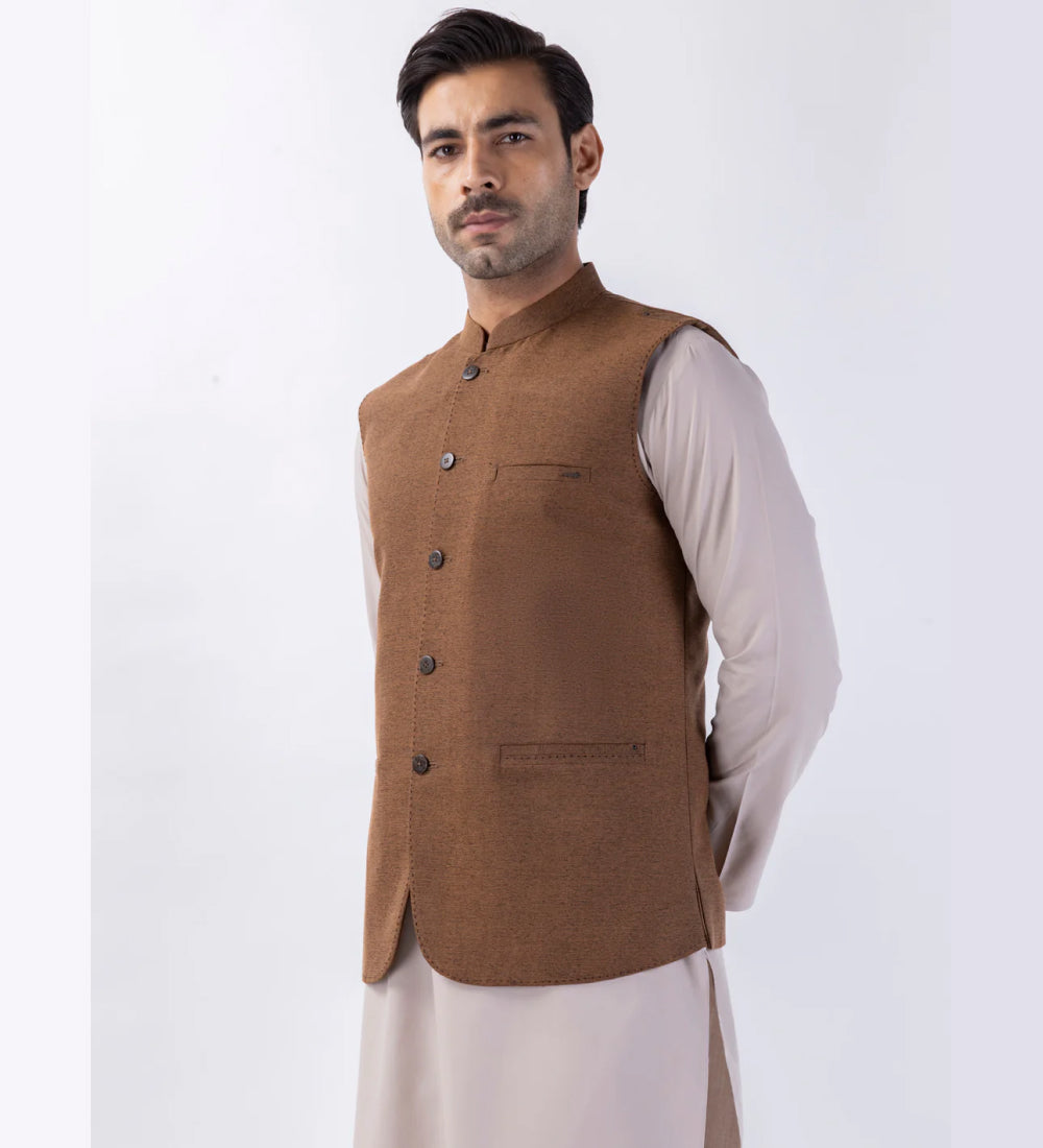 Brown Blended Waistcoat