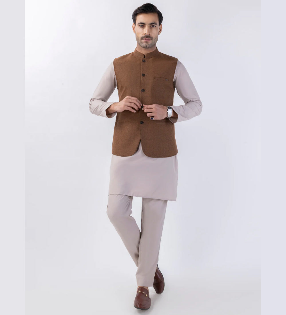 Brown Blended Waistcoat