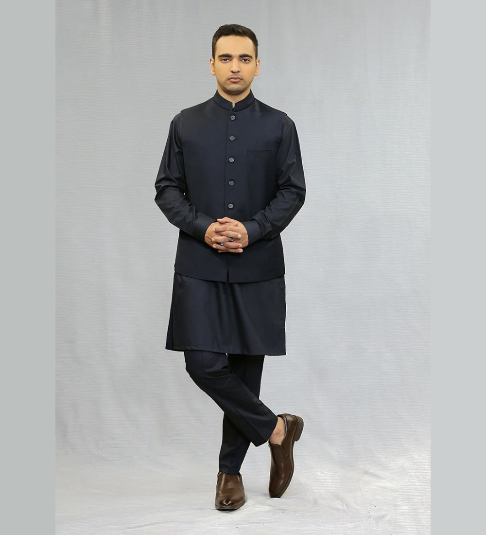 Suiting Dark Sapphire Traditional Waistcoat