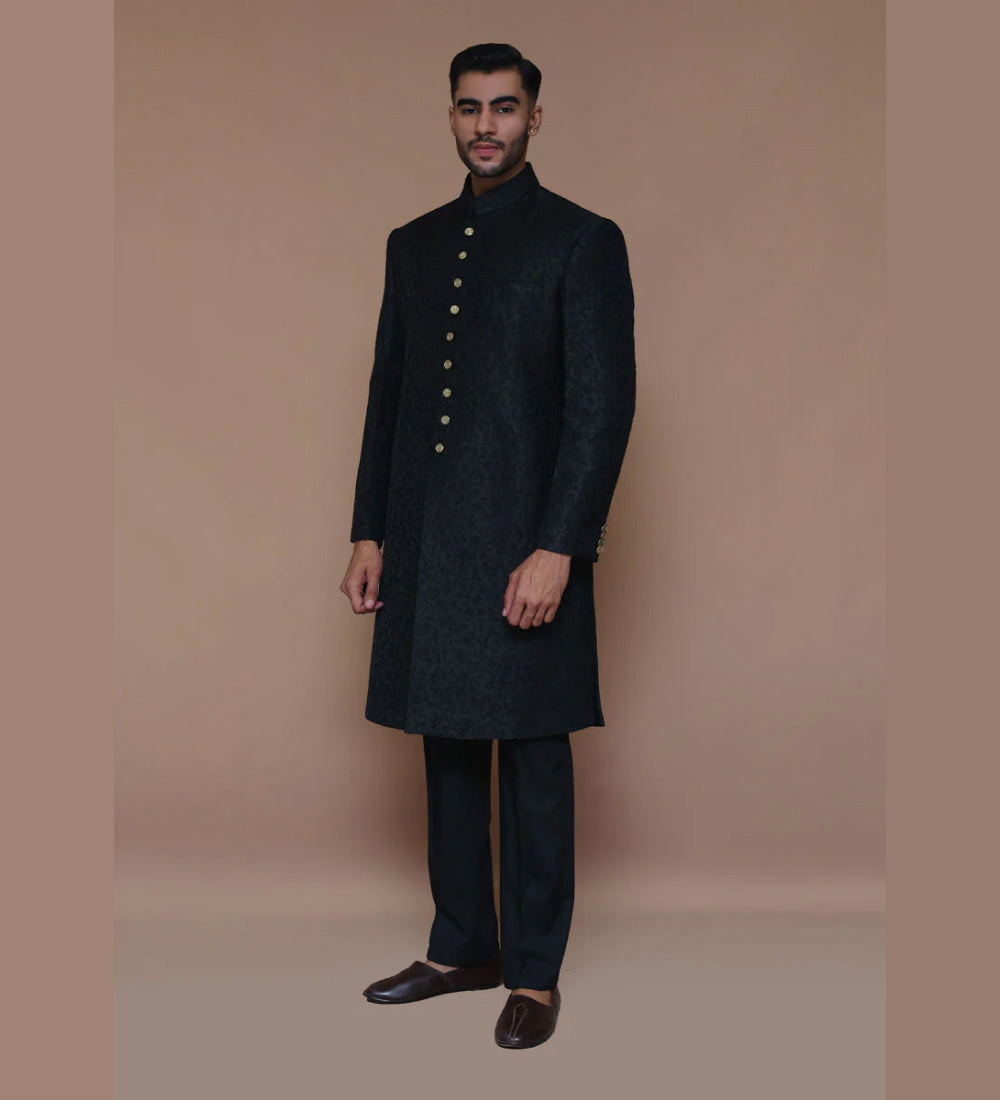 Premium Jamawar Tap Shoe Sherwani