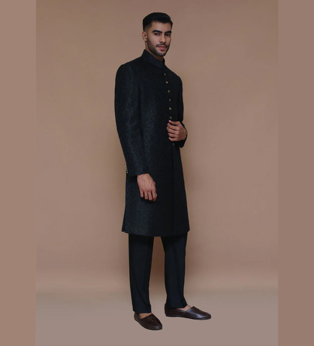 Premium Jamawar Tap Shoe Sherwani