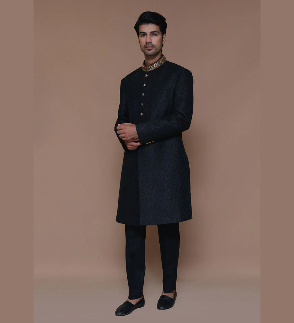 Zari Jamawar Tap Shoe Sherwani