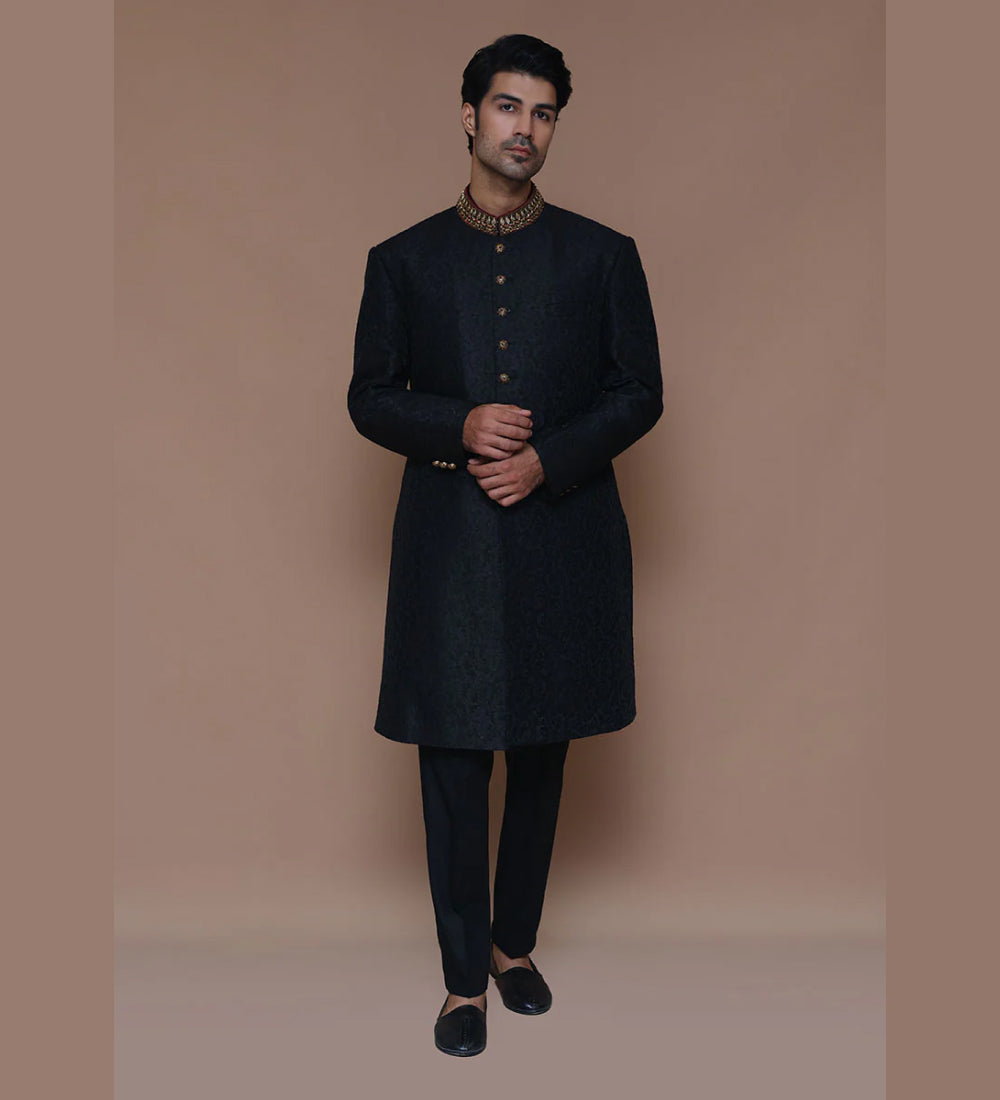 Zari Jamawar Tap Shoe Sherwani