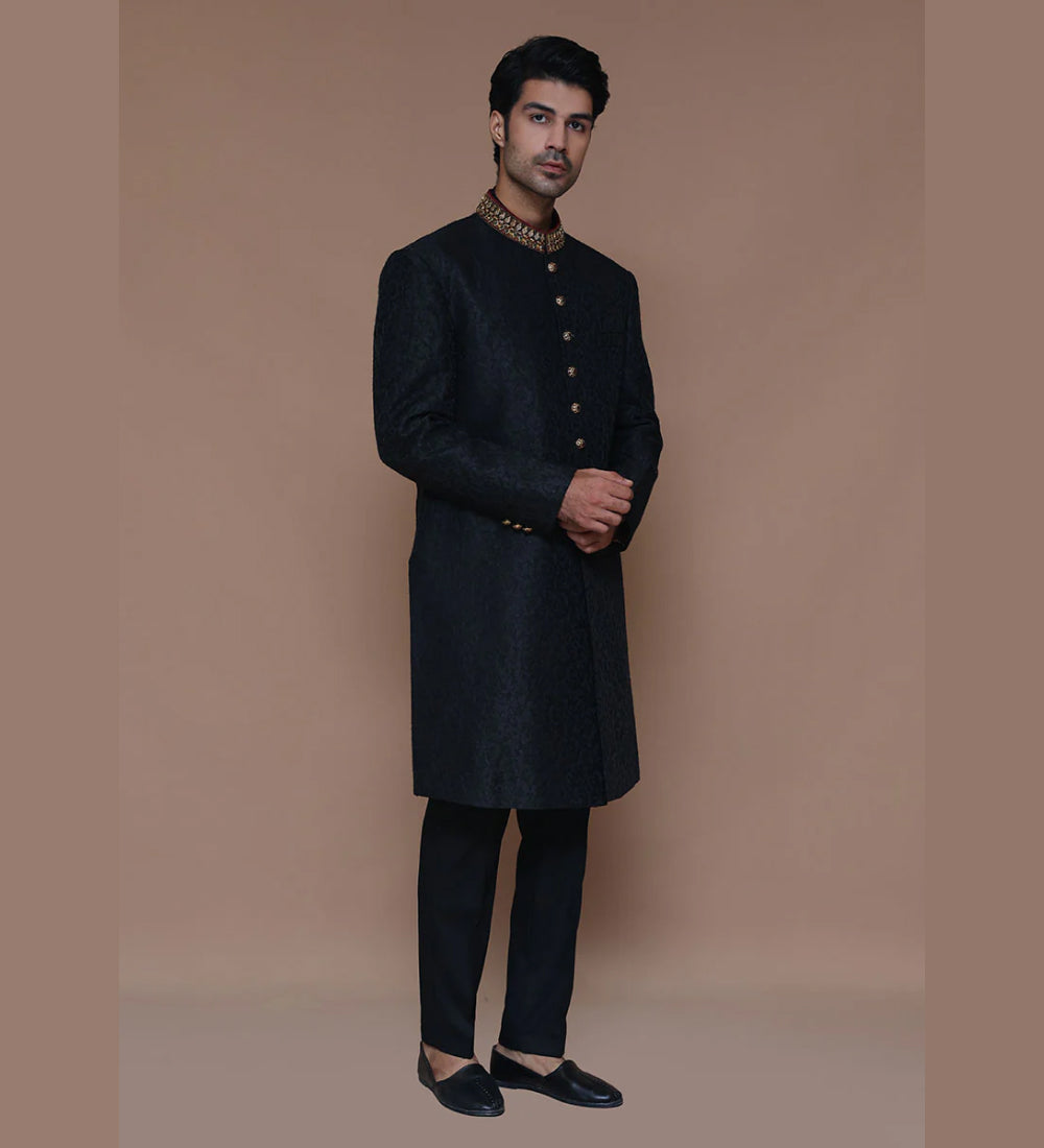 Zari Jamawar Tap Shoe Sherwani