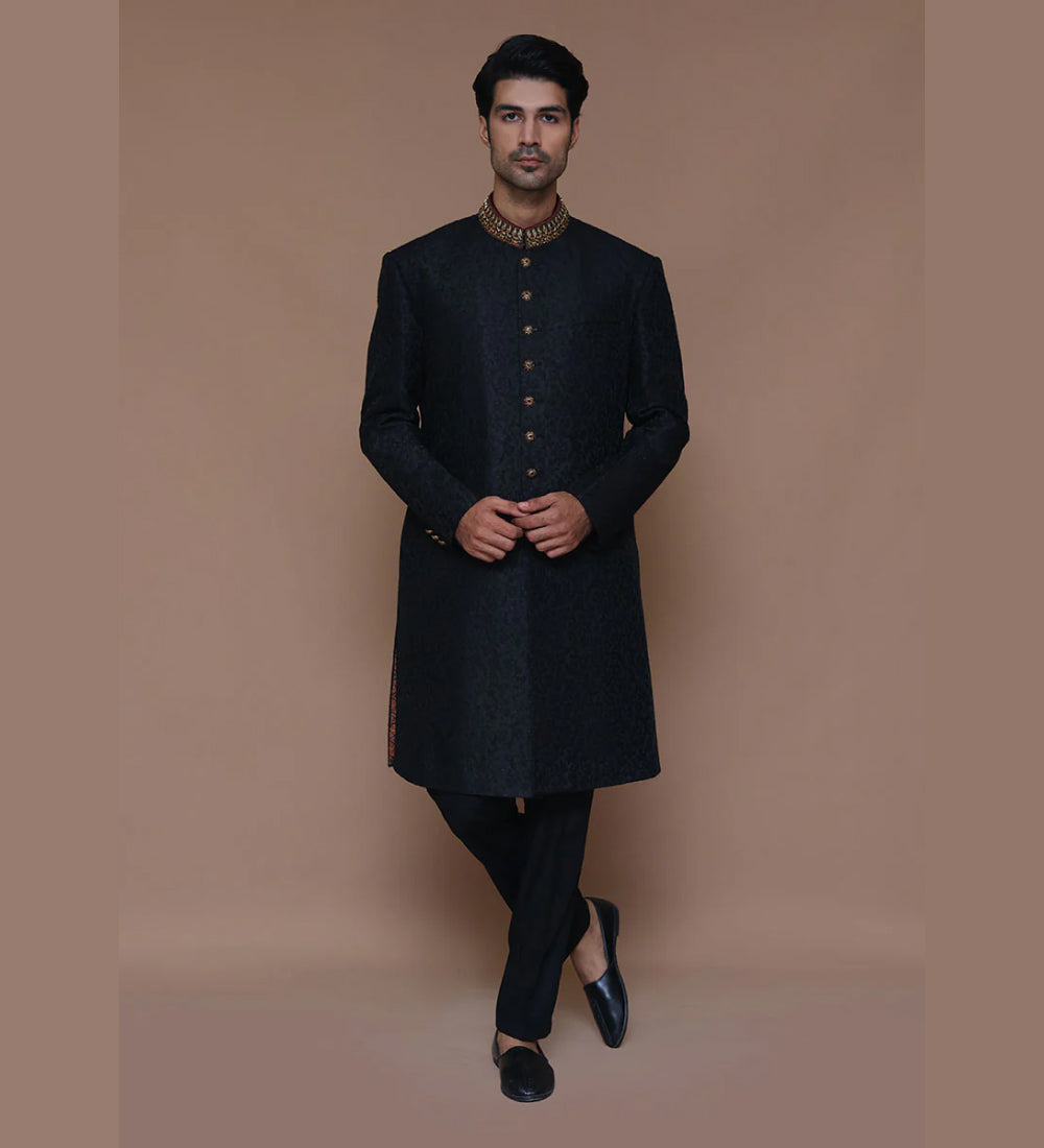 Zari Jamawar Tap Shoe Sherwani