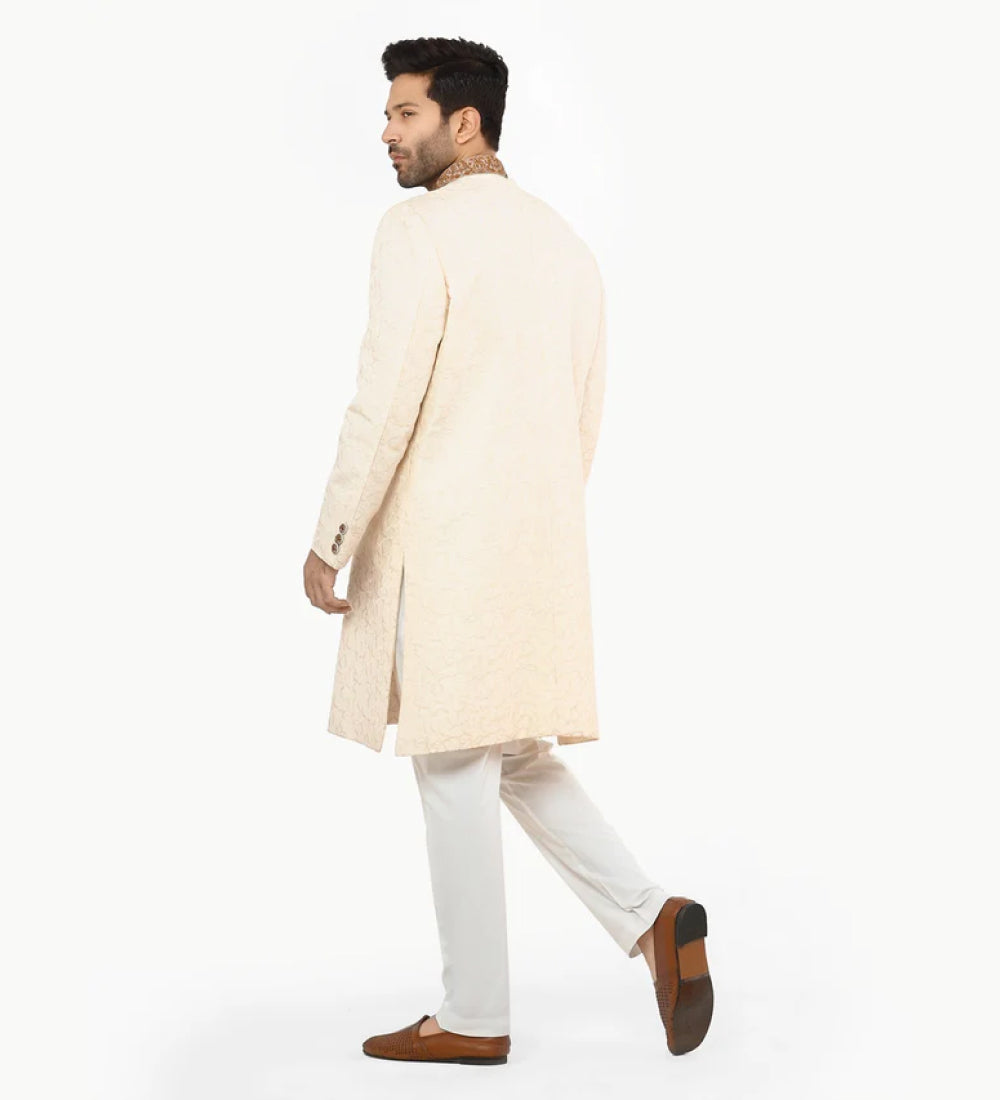 Men's Cream Sherwani
