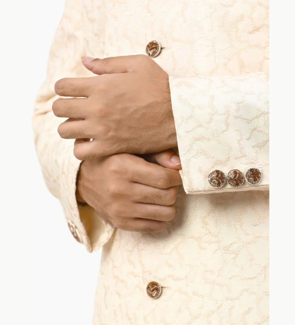 Men's Cream Sherwani